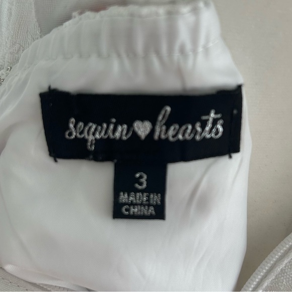 Sequin Hearts White Party Dress - Picture 10 of 12